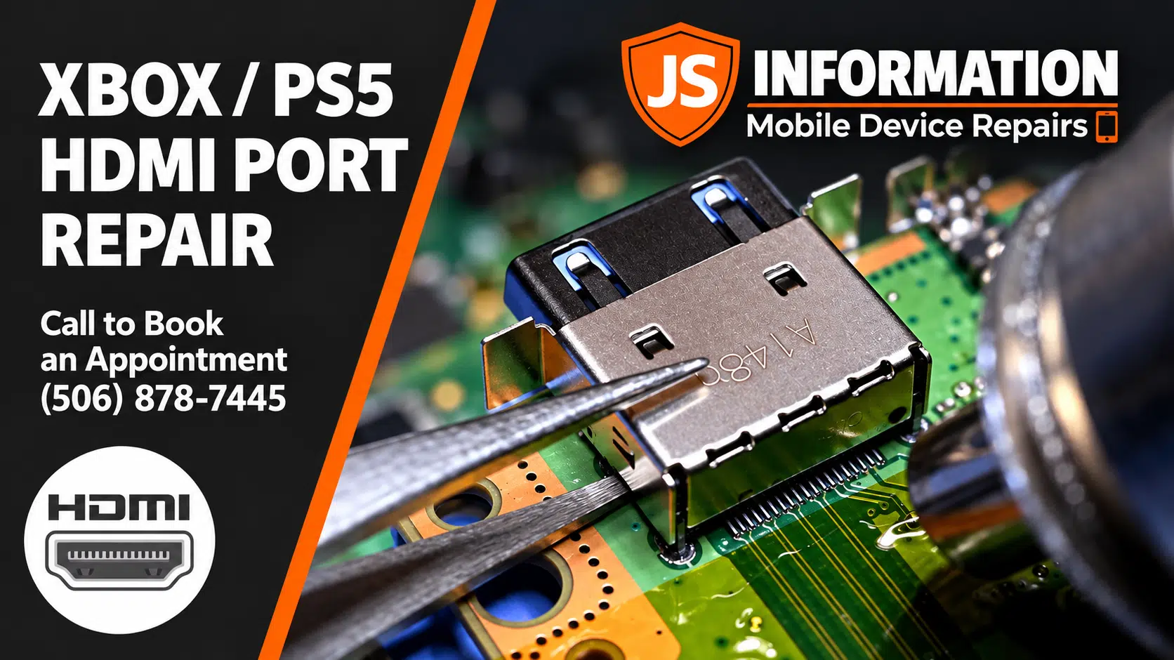 PS5 and Xbox HDMI port repair in Moncton